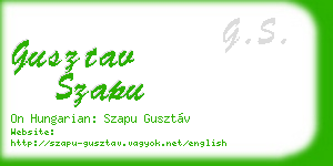gusztav szapu business card